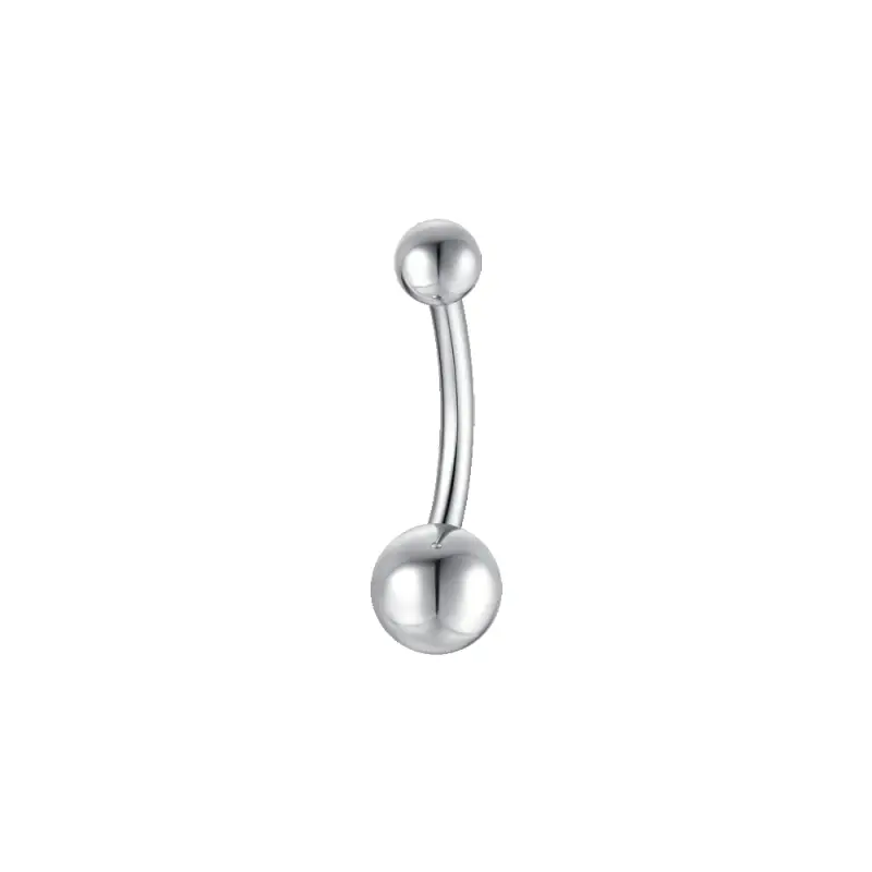 PIERCING OMBELICO DONNA IN ACCIAIO CON SFERE IN ACCIAIO