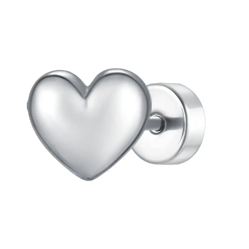 PIERCING ORECCHIO DONNA IN ACCIAIO FORMA CUORE
