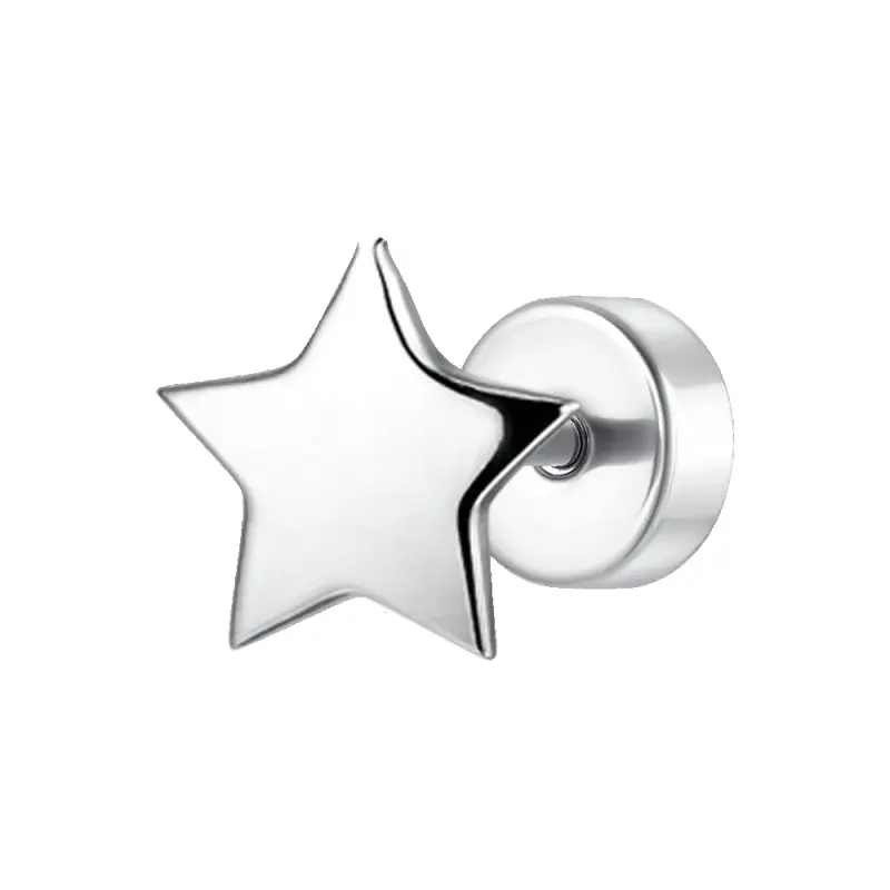 PIERCING ORECCHIO DONNA IN ACCIAIO FORMA STELLA
