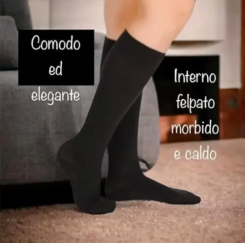 Lucchetti Socks Milano 3 Paia Gambaletti Termici Donna Invernali in Pile mIcrofibra Gambaletti Invernali Lunghi miniatura 3