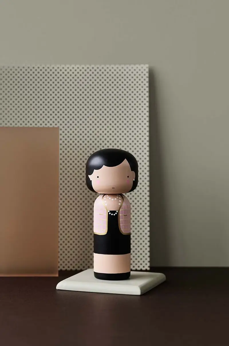 bambola kokeshi Coco In Pink Multicolore miniatura 2