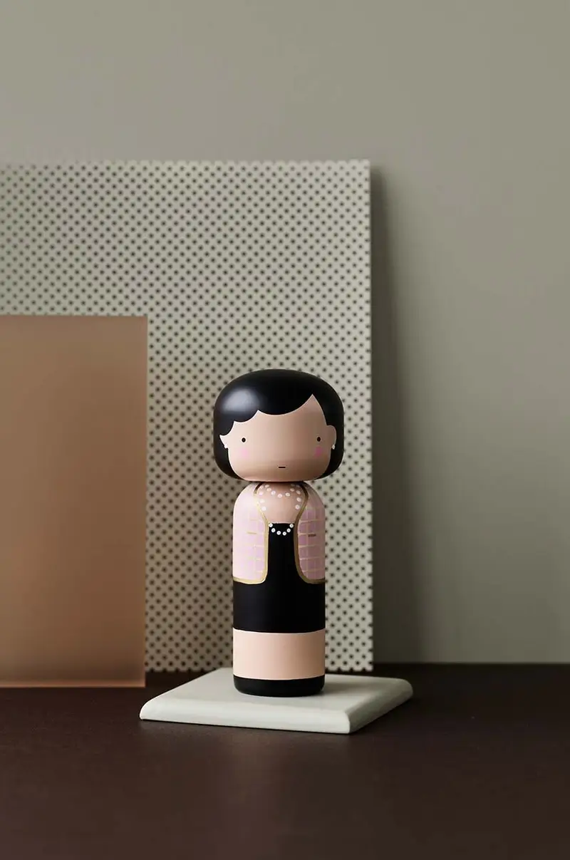 bambola kokeshi Coco Multicolore miniatura 2