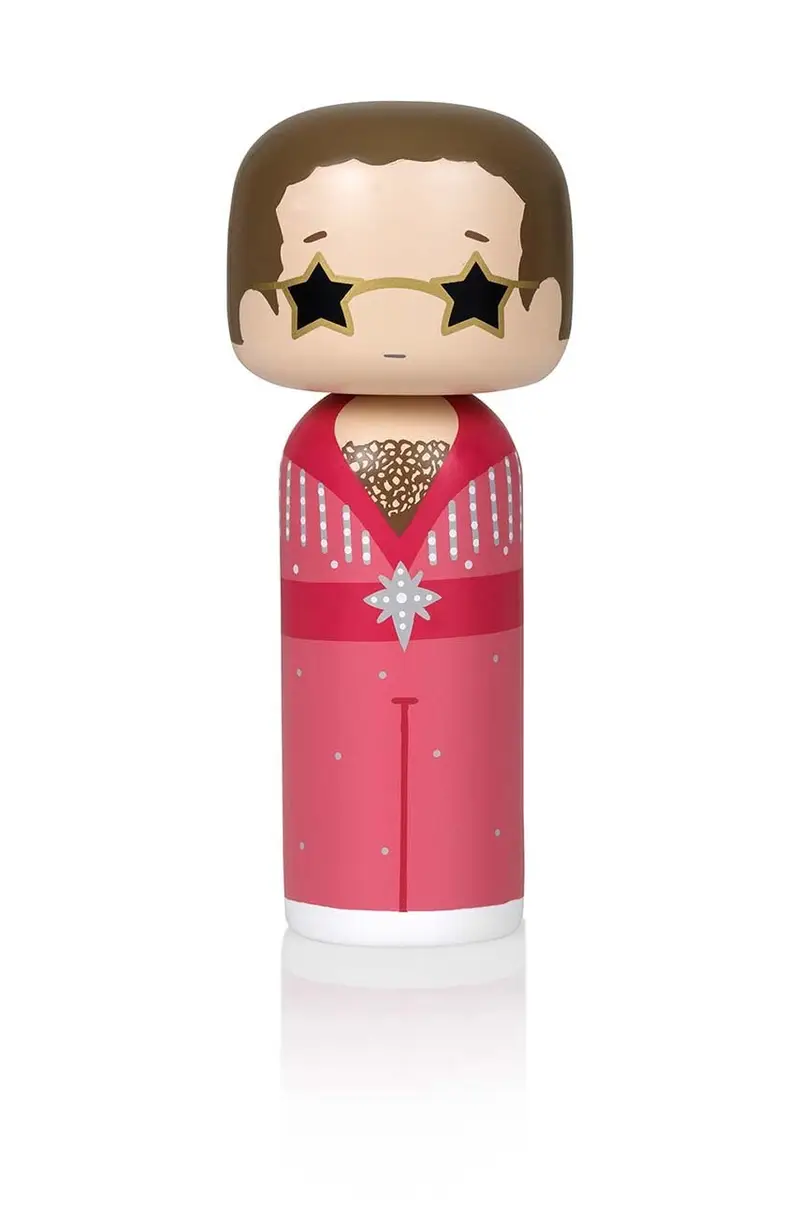 bambola kokeshi Elton In Pink Multicolore