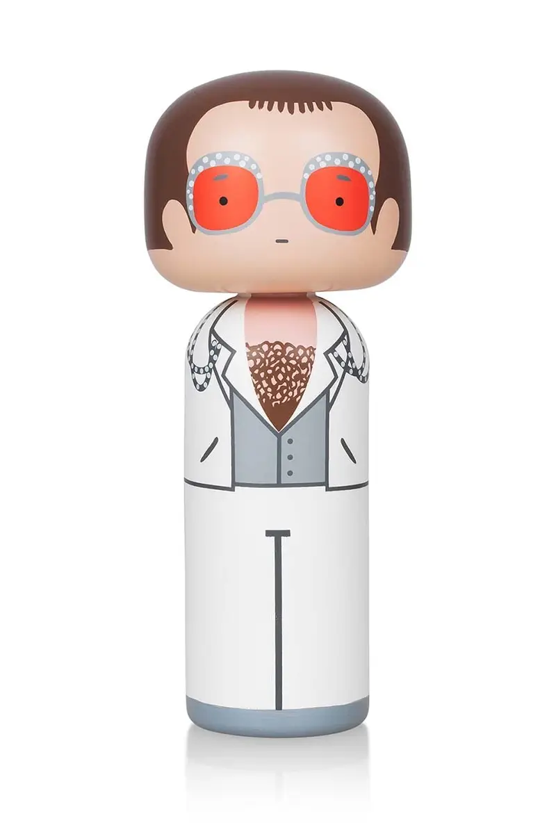 bambola kokeshi Elton In White Multicolore