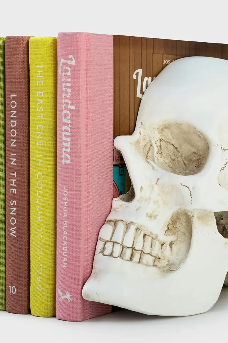supporti per libri Skull 12, 3 x 15 x 21, 5 cm pacco da 2 Bianco miniatura 3