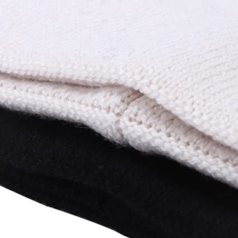 LUCKYBUNNY Berretto con orecchie di gatto per donne e ragazze, autunno inverno maglia polsino beanie hip hop berretto miniatura 3