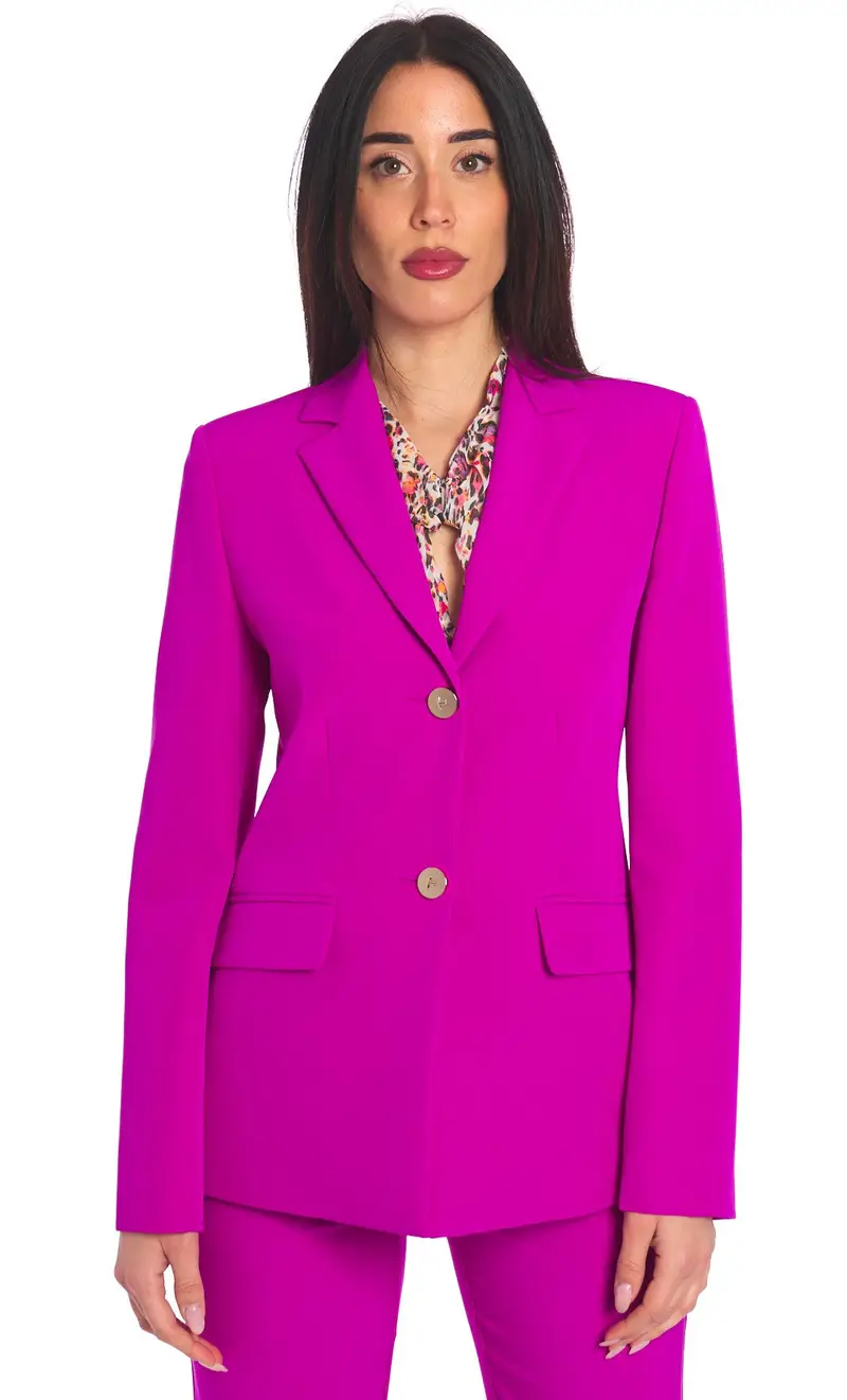 Giacca luckylu monopetto, colore fuxia