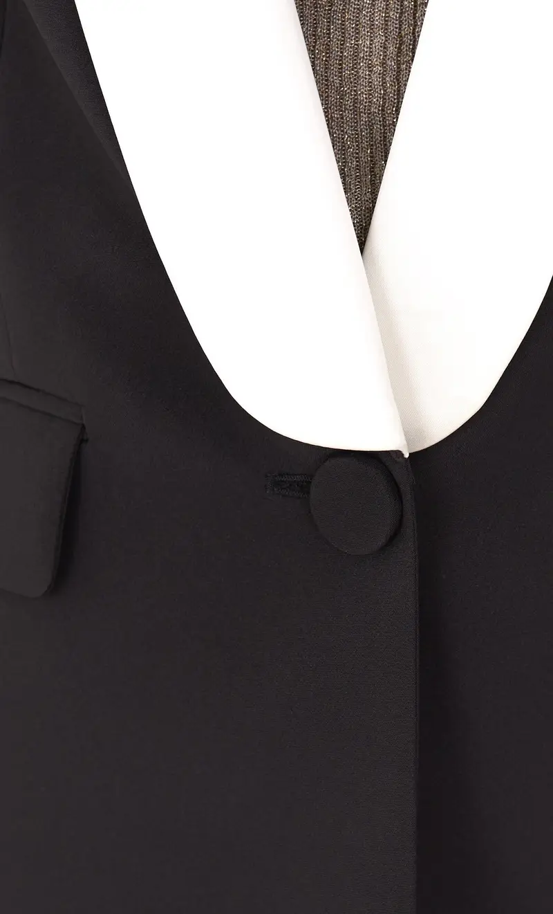 Giacca smoking luckylu, colore nero miniatura 2