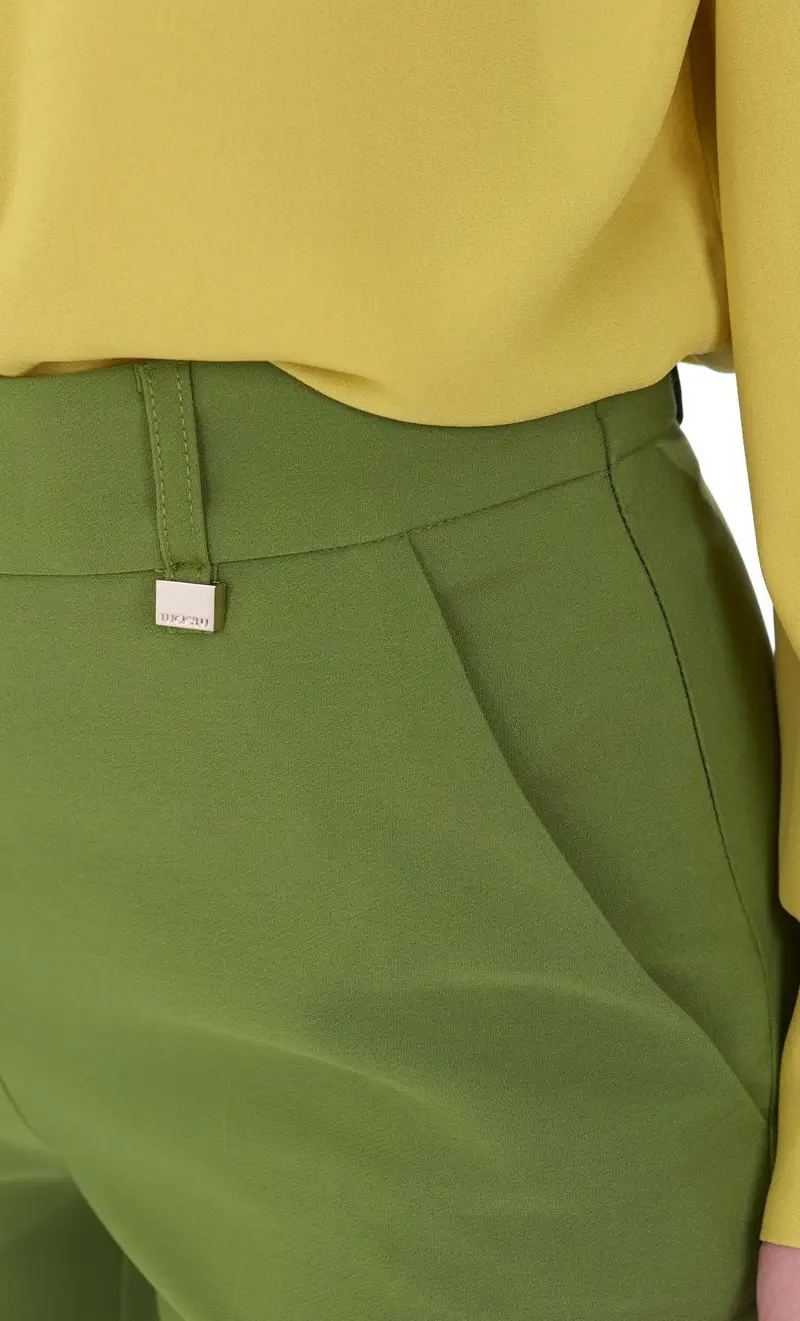 Pantalone luckylu a zampa, colore verde miniatura 2