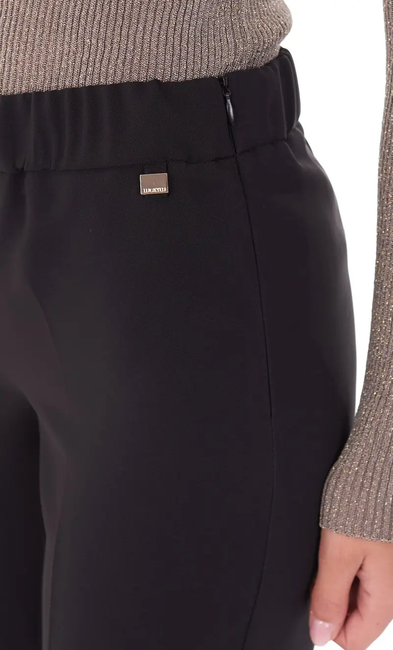 Pantalone luckylu con elastico, colore nero miniatura 2