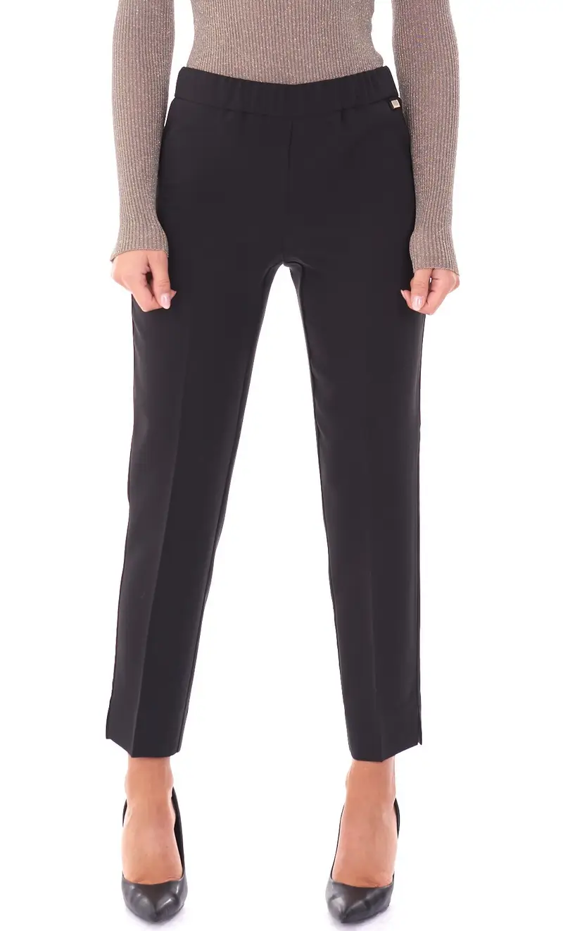 Pantalone luckylu con elastico, colore nero