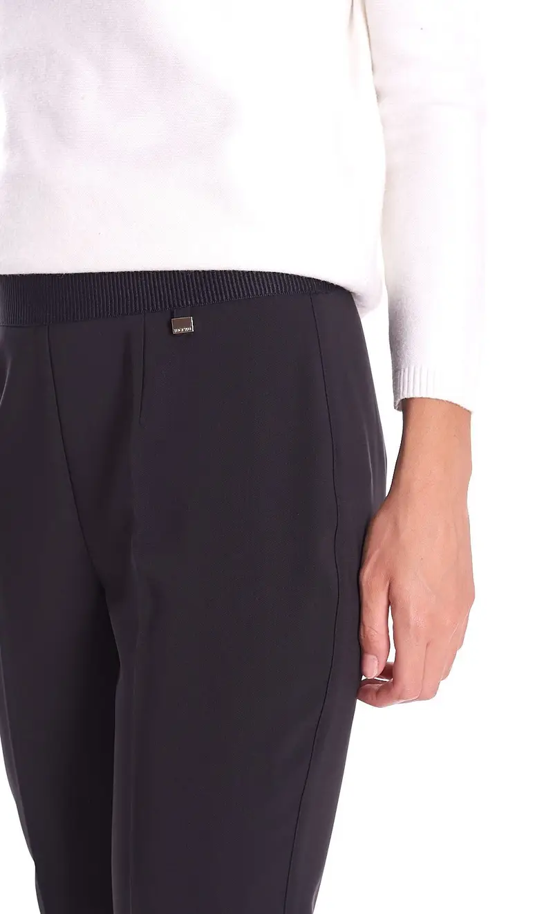 Pantalone luckylu con elastico nero, colore nero miniatura 2