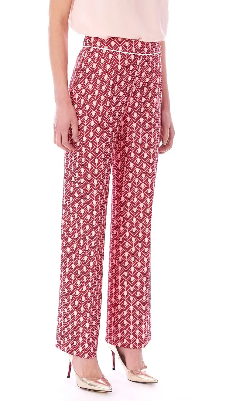 Pantalone stampato luckylu ciliegia, colore rosso