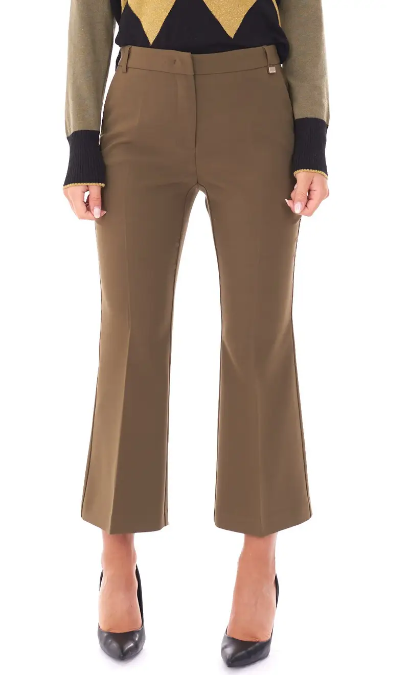 Pantalone trombetta luckylu, colore verde