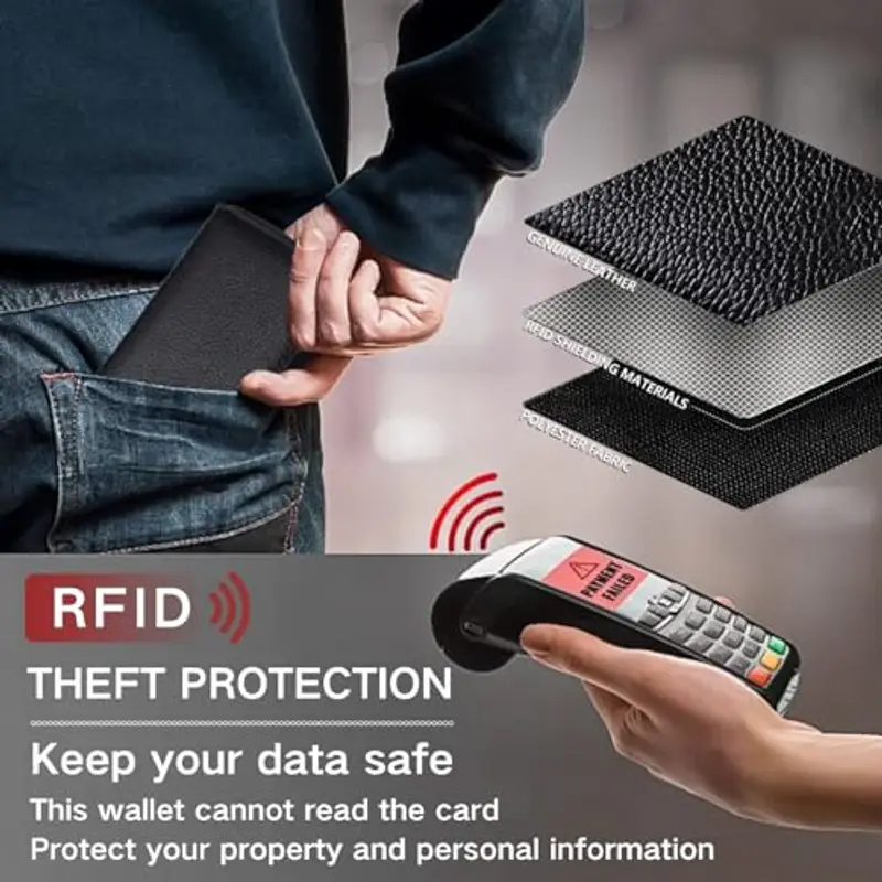 LUFFLOK Porta carte di credito Uomo Nero 943377 miniatura 3