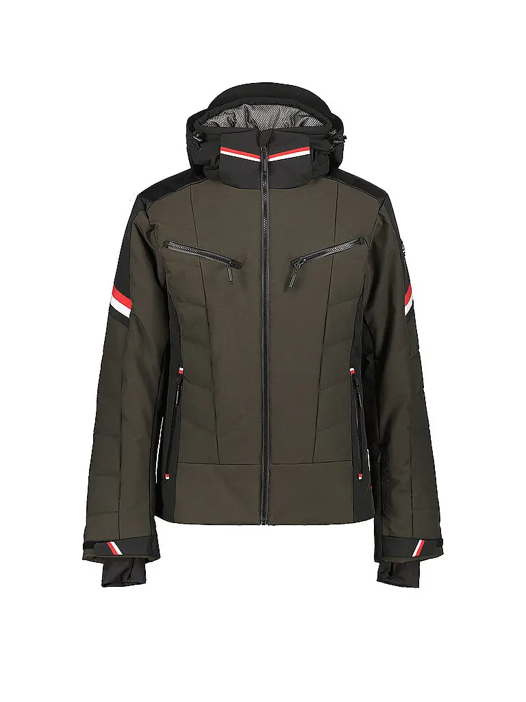 Giacca da sci da uomo Kaldoaivi con cappuccio oliva | 48