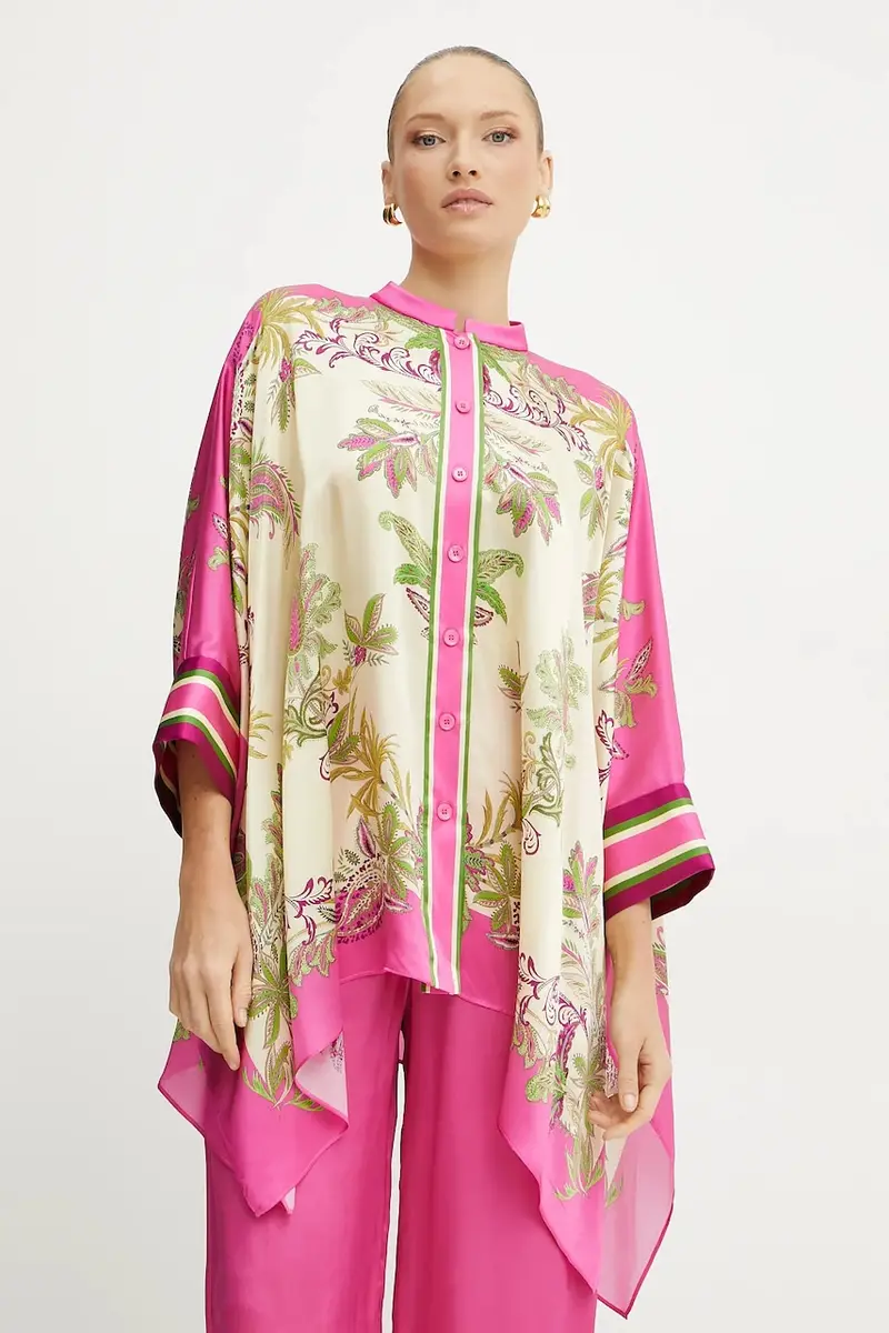 camicia in seta donna colore rosa 541734