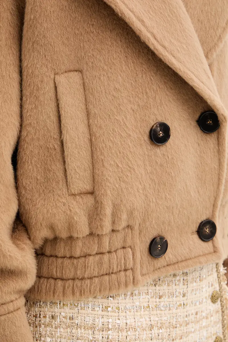 cappotto in lana Beige miniatura 5