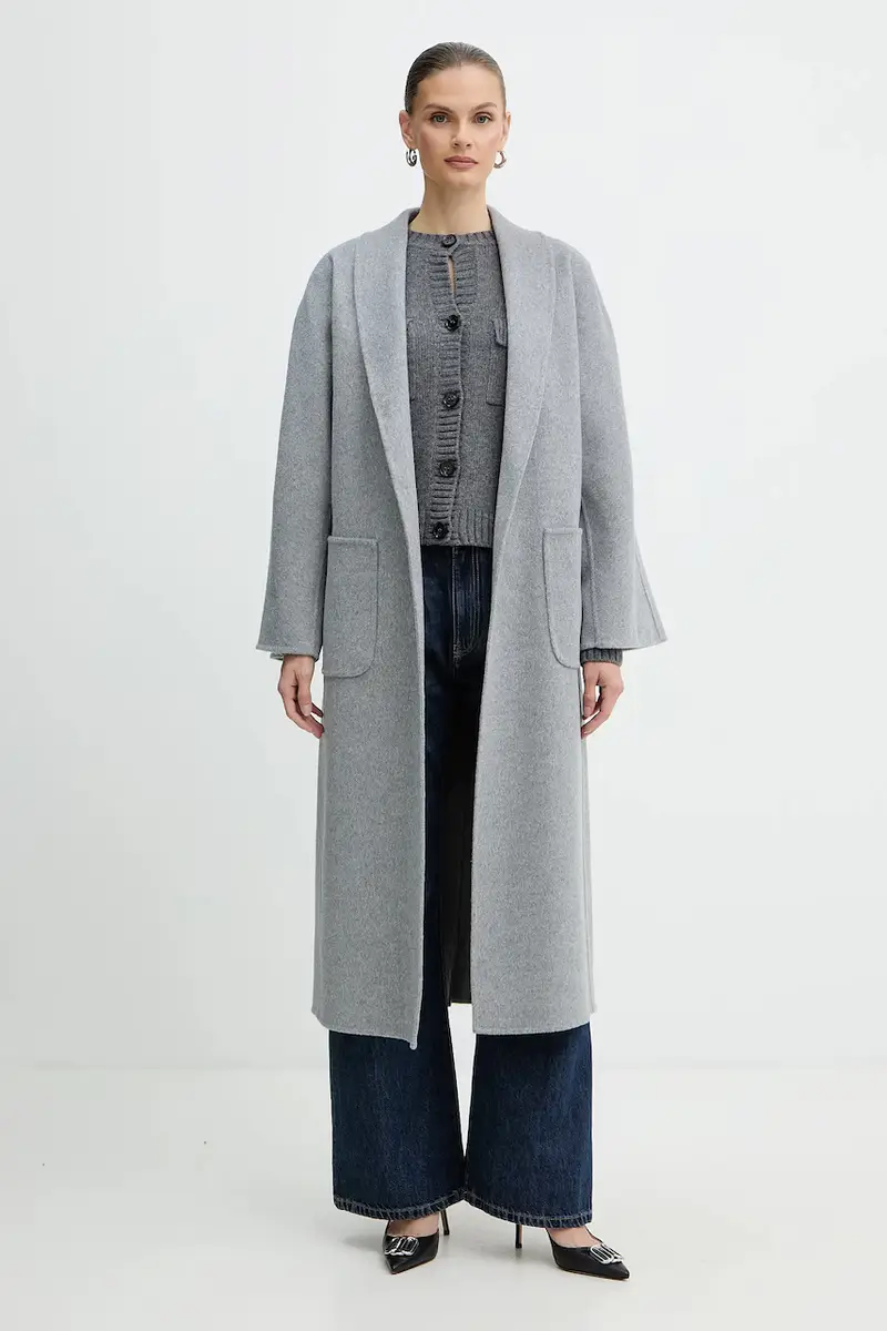 cappotto in lana colore grigio 542325 miniatura 2