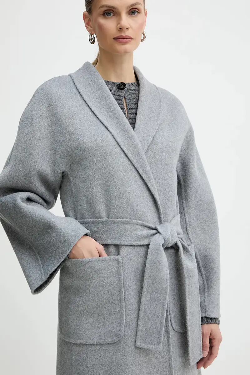 cappotto in lana colore grigio 542325 miniatura 5