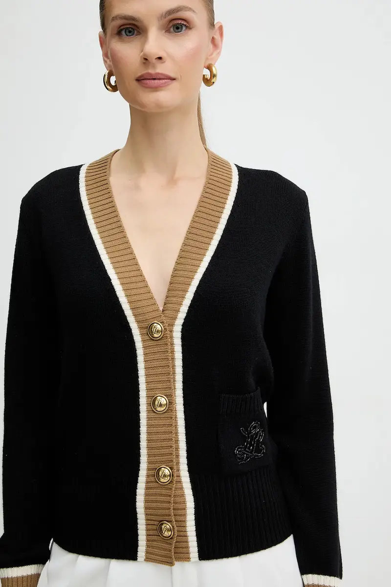 Luisa Spagnoli Cardigan Donna Nero 3890139 miniatura 4
