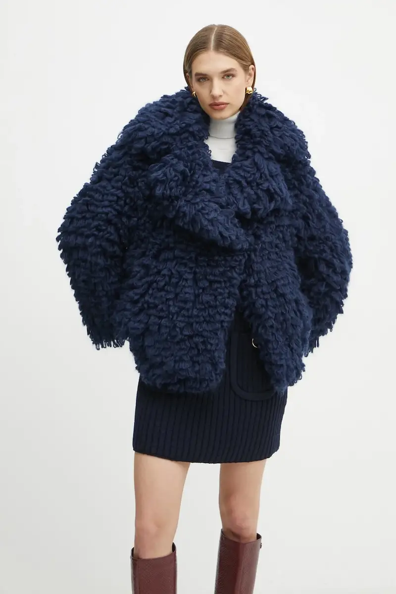 giacca in lana colore blu navy 58556