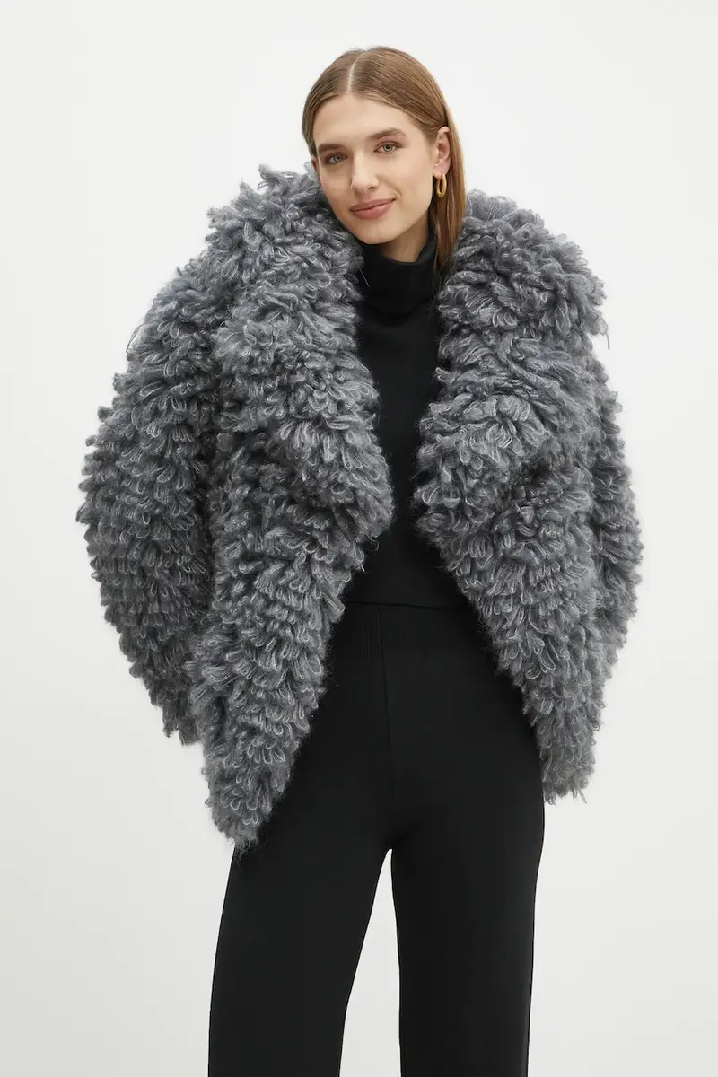 giacca in lana colore grigio 58556