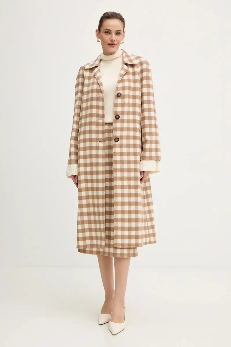 gonna con lana Beige miniatura 2