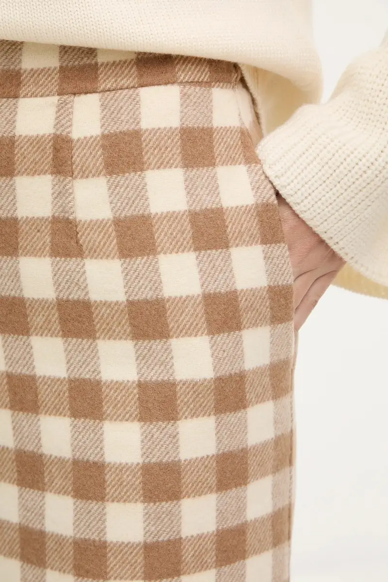 gonna con lana Beige miniatura 4