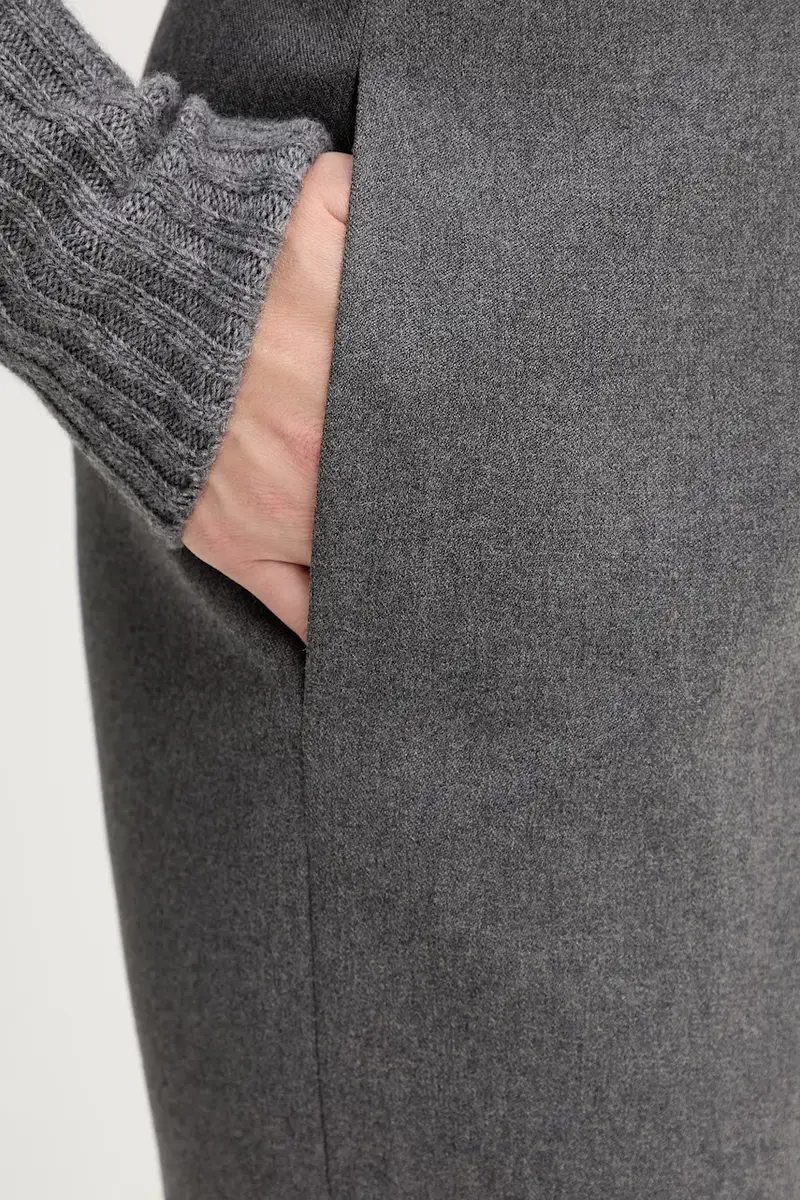 gonna con lana Grigio miniatura 4