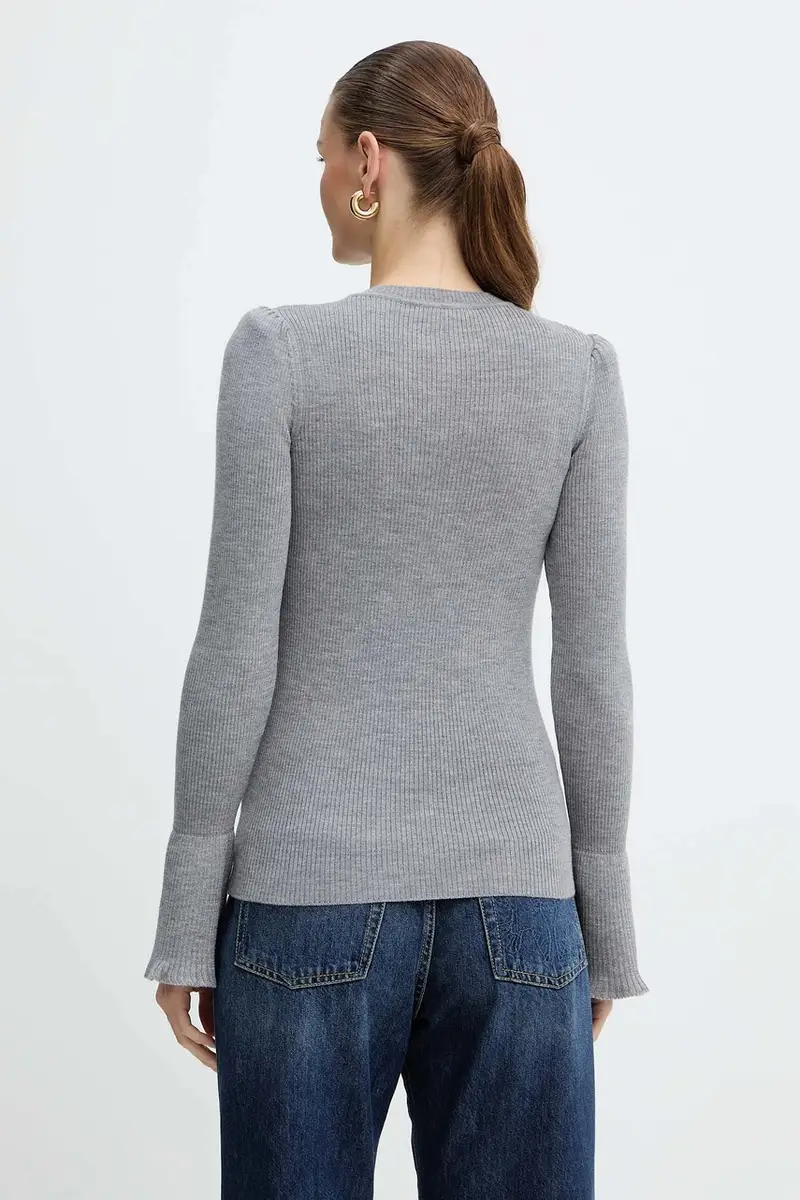 maglione in lana donna colore grigio 100114 miniatura 3
