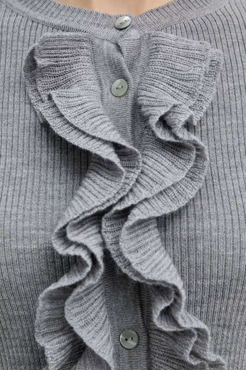 maglione in lana donna colore grigio 100114 miniatura 5