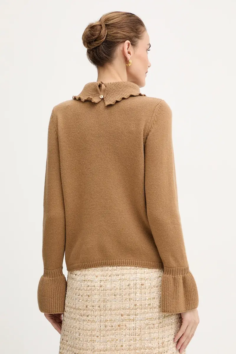 maglione in lana Marrone miniatura 3