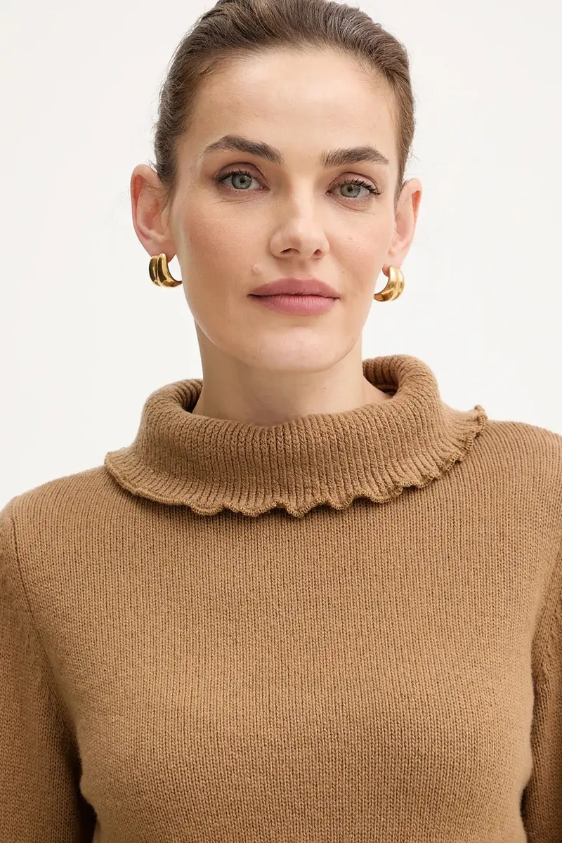 maglione in lana Marrone miniatura 4