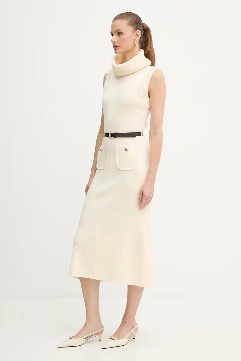 vestito in lana colore beige 100242 miniatura 2