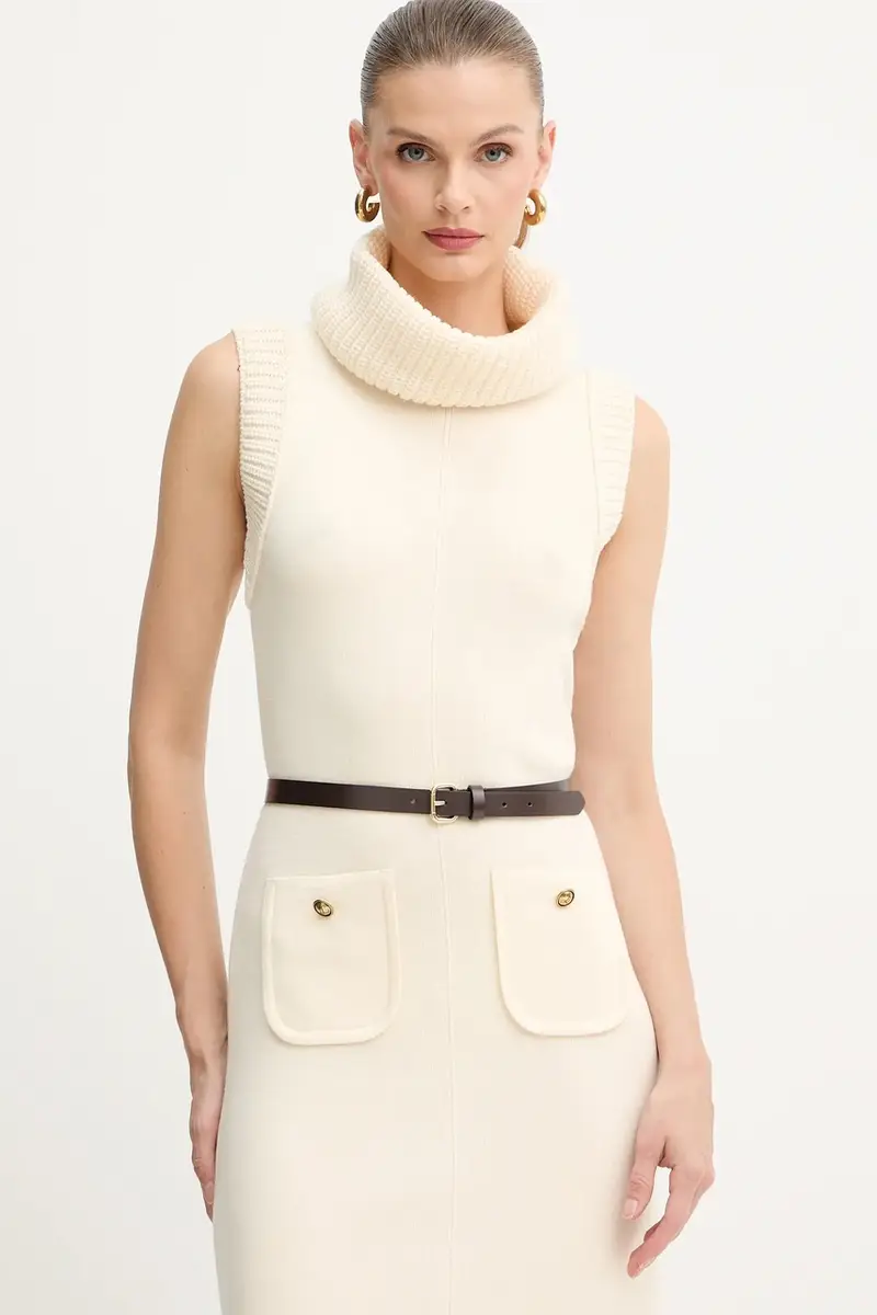 vestito in lana colore beige 100242 miniatura 4