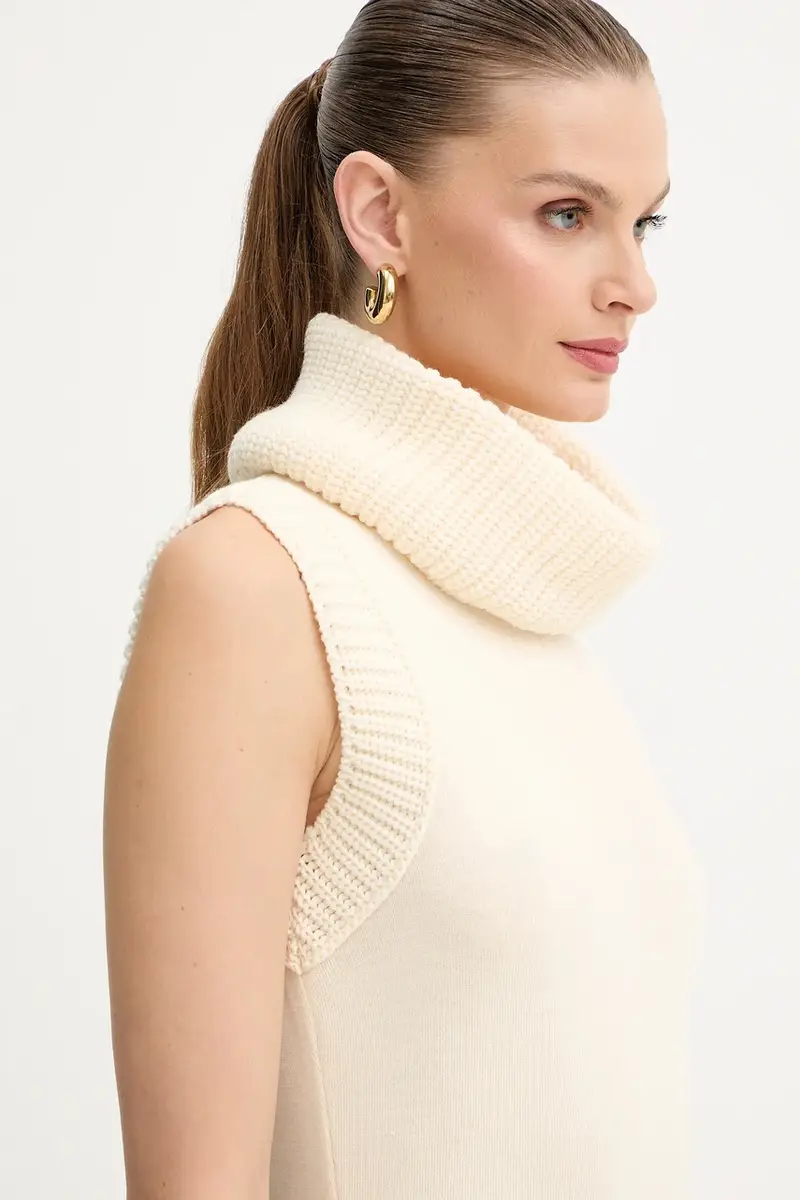 vestito in lana colore beige 100242 miniatura 5