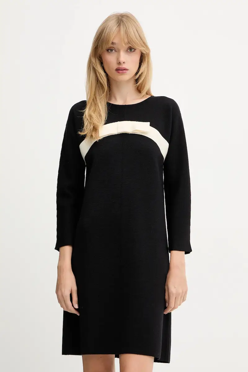 vestito in lana colore nero 100057