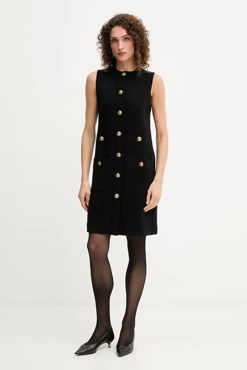 vestito in lana colore nero 100065