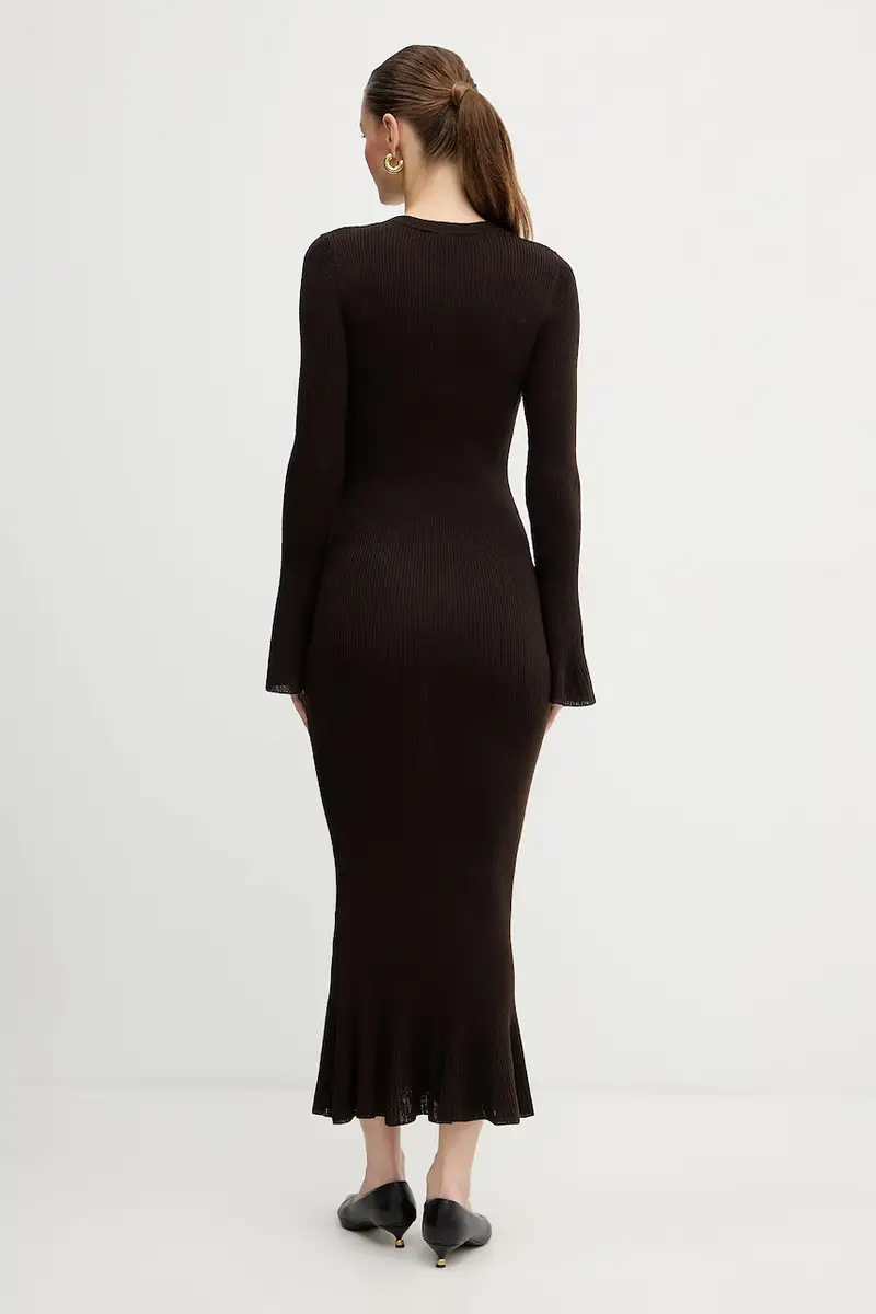 vestito in lana Marrone miniatura 2