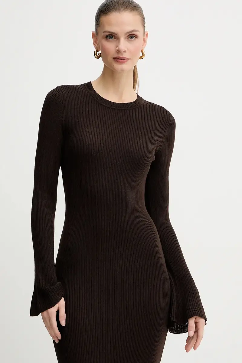 vestito in lana Marrone miniatura 4