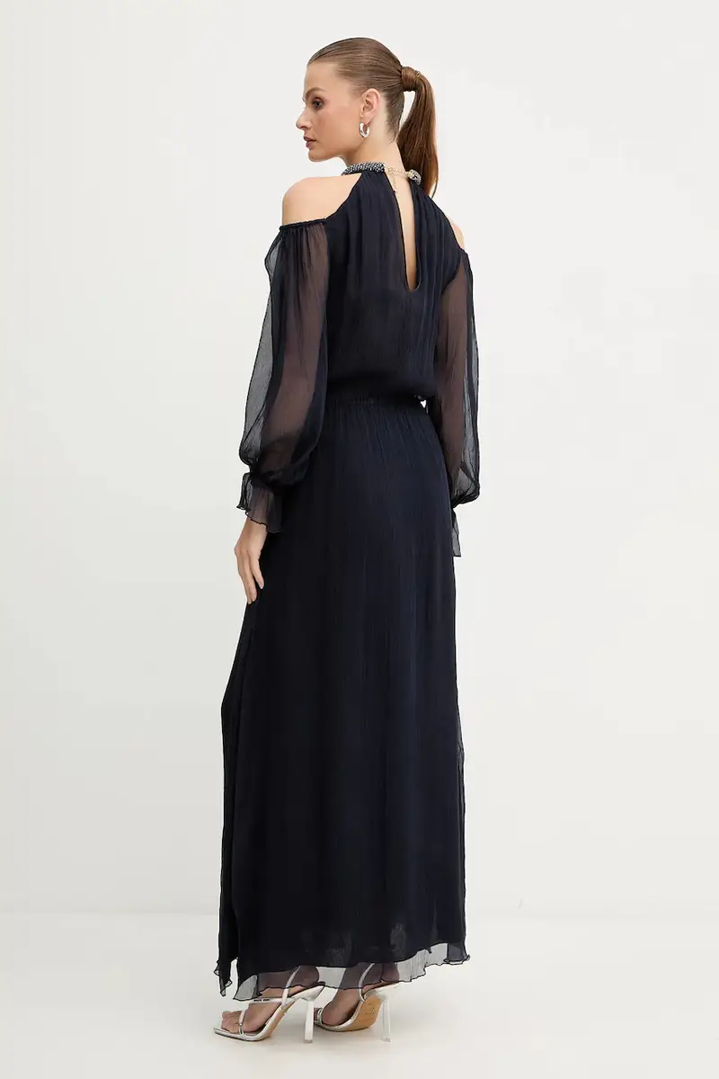 vestito in seta colore blu navy 542359 miniatura 2