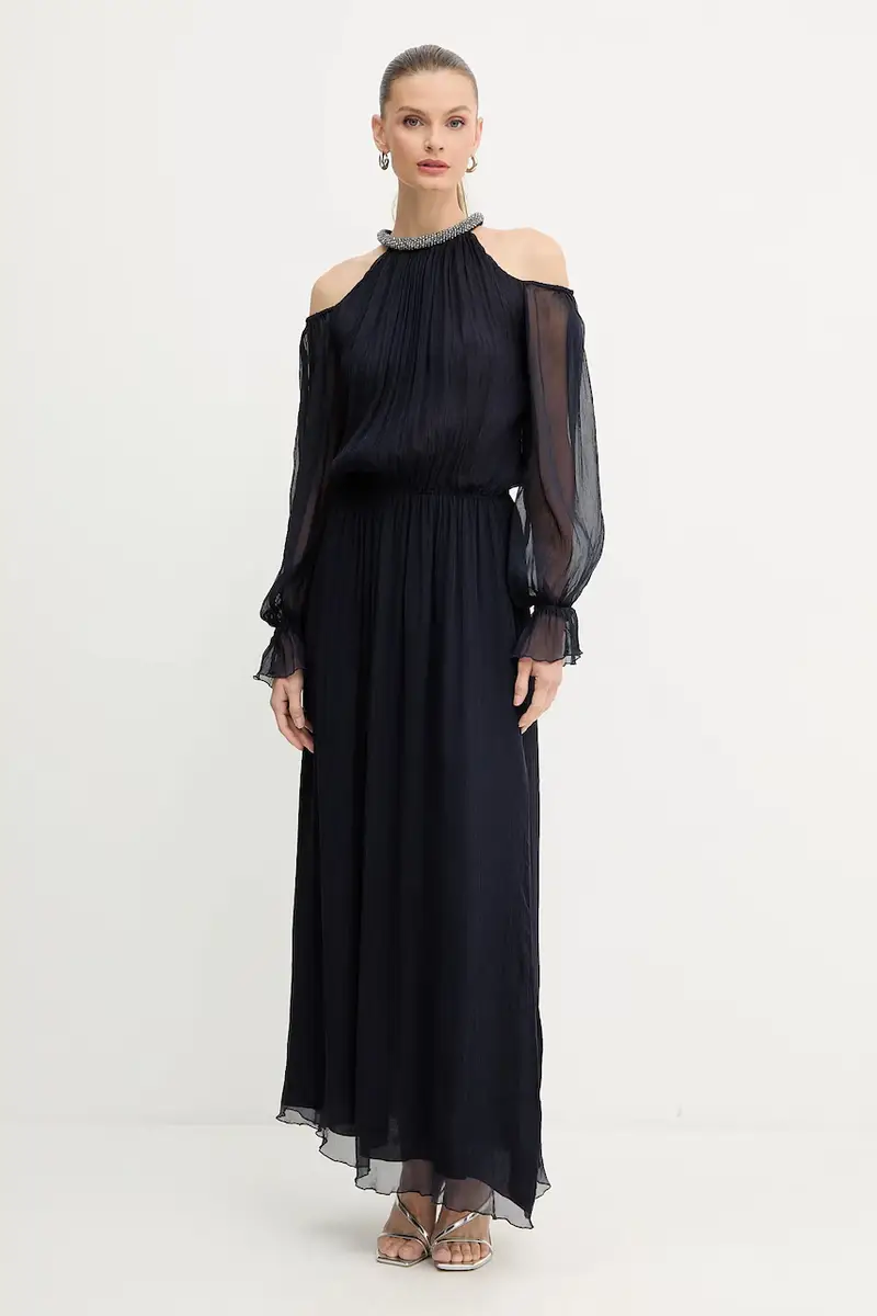 vestito in seta colore blu navy 542359