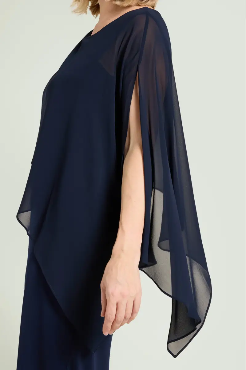 ABITO IN GEORGETTE E JERSEY Donna miniatura 4