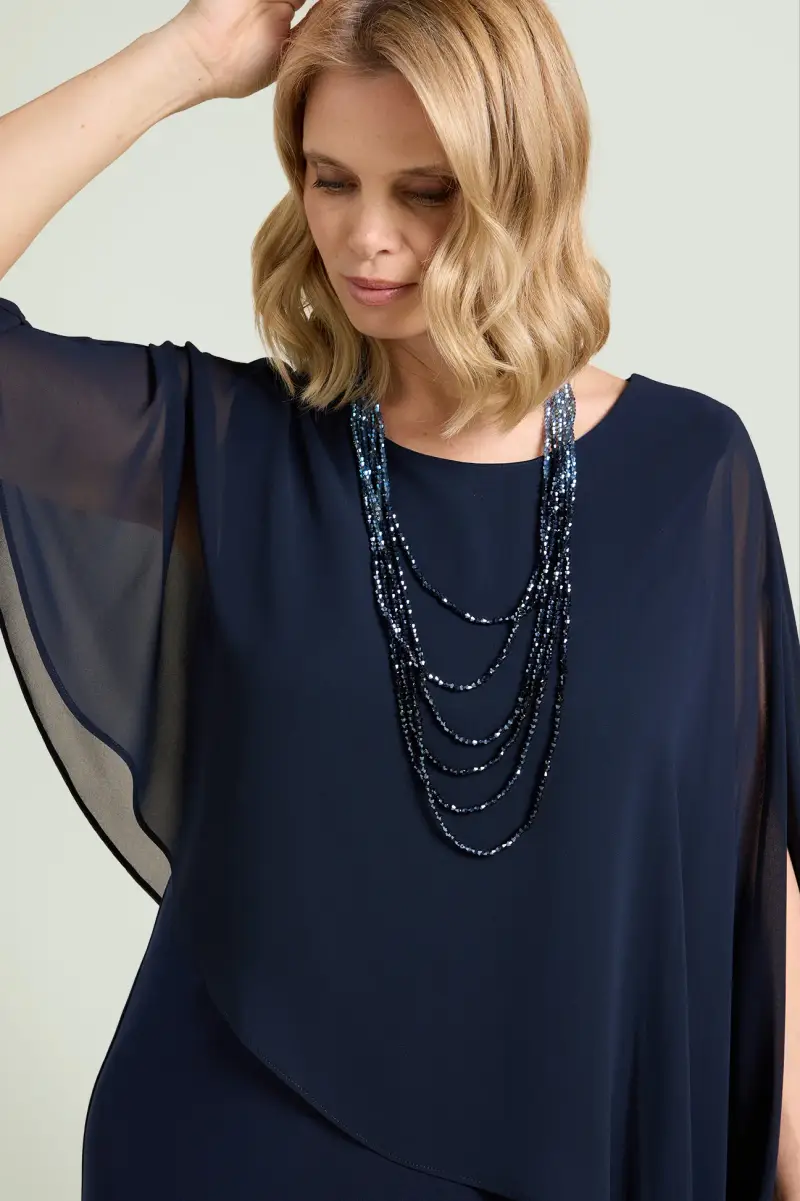 ABITO IN GEORGETTE E JERSEY Donna miniatura 5