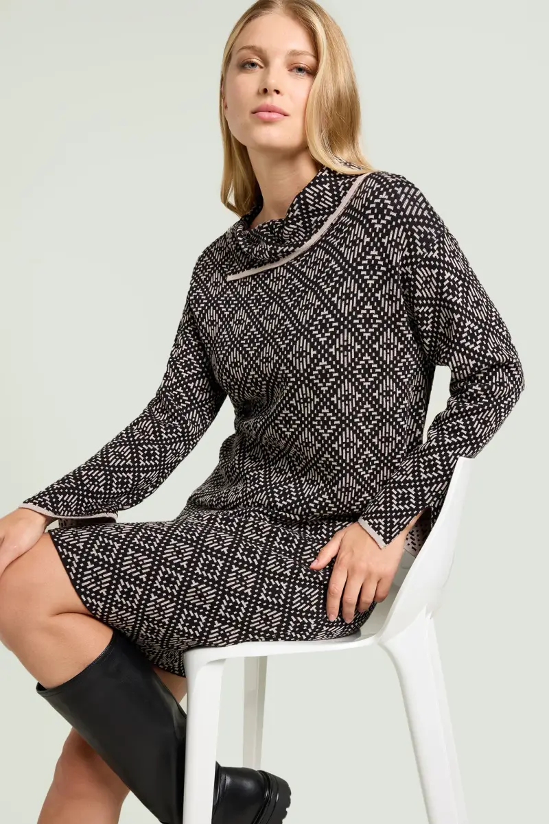 ABITO JACQUARD IN MAGLIA Donna miniatura 2