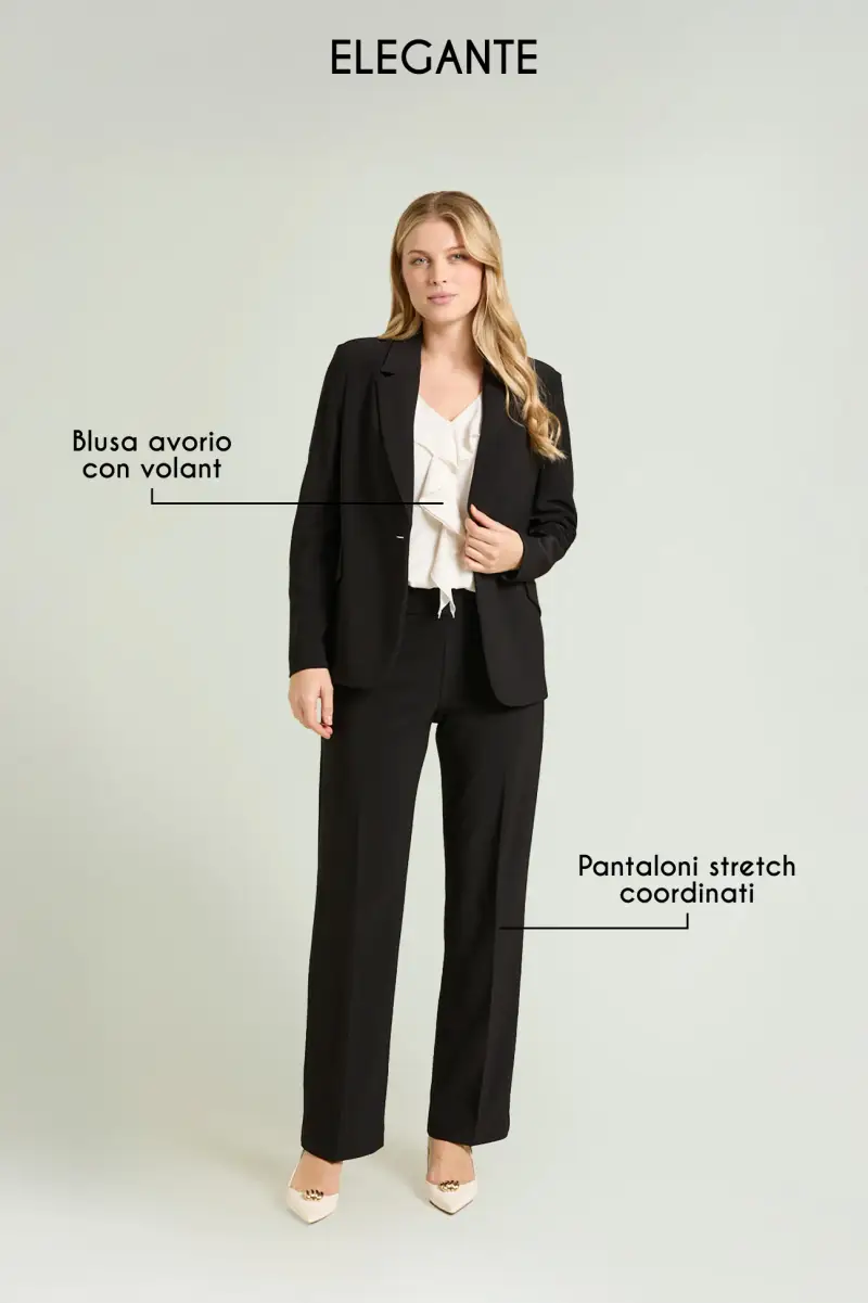 BLAZER IN COMPACT STRETCH Donna miniatura 3