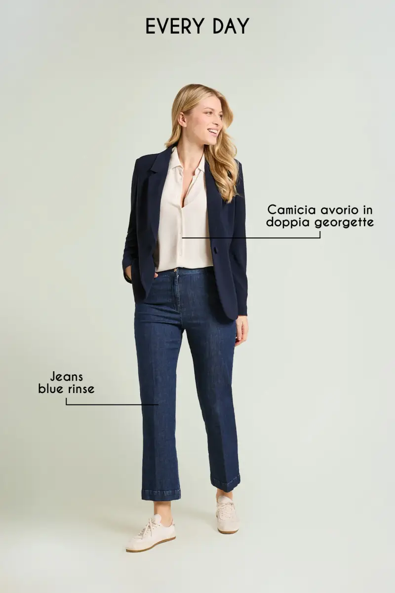 BLAZER IN COMPACT STRETCH Donna miniatura 4