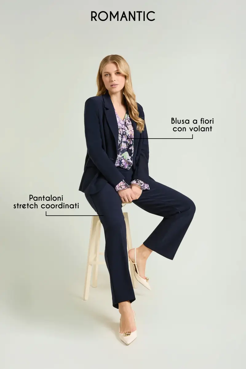 BLAZER IN COMPACT STRETCH Donna miniatura 5