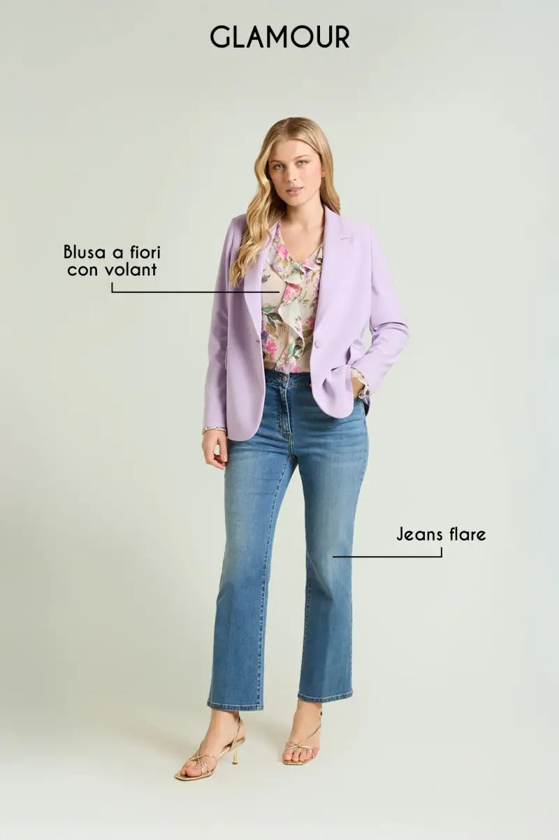 BLAZER IN COMPACT STRETCH Donna miniatura 3